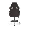 Scaun birou Halmar Jensen, inaltime reglabila 115-125cm, roti cauciucate, piele/textil, negru/gri