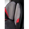 Scaun birou Halmar Jensen, inaltime reglabila 115-125cm, roti cauciucate, piele/textil, negru/gri