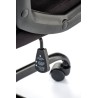 Scaun birou Halmar Jensen, inaltime reglabila 115-125cm, roti cauciucate, piele/textil, negru/gri