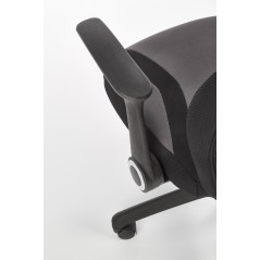 Scaun birou Halmar Jofrey, inaltime reglabila 109-117cm, functie blocare, functie balansare, textil, negru/gri