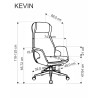 Scaun birou Halmar Kevin, inaltime reglabila 118-125cm, stil scandinav, functie balansare, functie multiblock, textil, gri