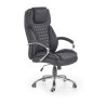 Scaun directorial Halmar King, inaltime reglabila 116-124cm, cadru metal, spatar matlasat, roti cauciucate, piele, negru