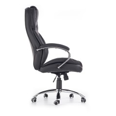 Scaun directorial Halmar King, inaltime reglabila 116-124cm, cadru metal, spatar matlasat, roti cauciucate, piele, negru