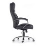 Scaun directorial Halmar King, inaltime reglabila 116-124cm, cadru metal, spatar matlasat, roti cauciucate, piele, negru