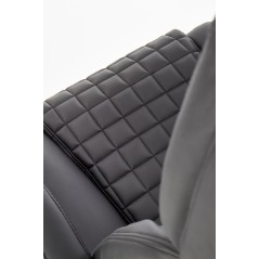 Scaun directorial Halmar King, inaltime reglabila 116-124cm, cadru metal, spatar matlasat, roti cauciucate, piele, negru