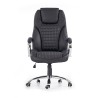 Scaun directorial Halmar King, inaltime reglabila 116-124cm, cadru metal, spatar matlasat, roti cauciucate, piele, negru