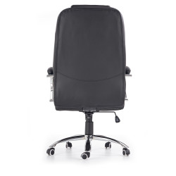Scaun directorial Halmar King, inaltime reglabila 116-124cm, cadru metal, spatar matlasat, roti cauciucate, piele, negru