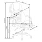 Scaun directorial Halmar King, piele ecologica, reglabil 116-124 cm, cadru metal, mecanism balansare si blocare, maxim 100 kg