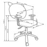 Scaun birou pentru copii Halmar Kitty, inaltime reglabila 76-86cm, stil clasic, roti cauciucate, functie blocare, piele, roz