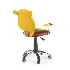 Scaun de birou copii Halmar Kubus, rotativ, inaltime 82-92 cm, 5 roti cauciucate, functie blocare, tapitat cu piele eco