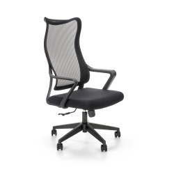 Scaun birou ergonomic Halmar Loreto, inaltime reglabila 113-123cm, roti cauciucate, plasa/textil, negru