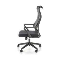 Scaun birou ergonomic Halmar Loreto, inaltime reglabila 113-123cm, roti cauciucate, plasa/textil, negru
