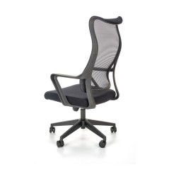 Scaun birou ergonomic Halmar Loreto, inaltime reglabila 113-123cm, roti cauciucate, plasa/textil, negru