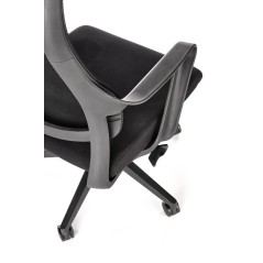 Scaun birou ergonomic Halmar Loreto, inaltime reglabila 113-123cm, roti cauciucate, plasa/textil, negru