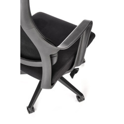 Scaun birou ergonomic Halmar Loreto, inaltime reglabila 113-123cm, roti cauciucate, plasa/textil, negru