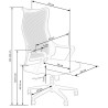 Scaun birou ergonomic Halmar Loreto, inaltime reglabila 113-123cm, roti cauciucate, plasa/textil, negru