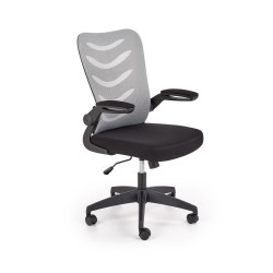 Scaun birou ergonomic Halmar Lovren, inaltime reglabila 97-104cm, functie blocare, functie balansare, plasa/textil, negru/gri