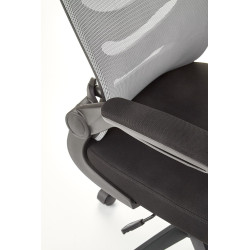 Scaun birou ergonomic Halmar Lovren, inaltime reglabila 97-104cm, functie blocare, functie balansare, plasa/textil, negru/gri