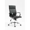 Scaun directorial Halmar Mantus, inaltime reglabila 108-117cm, roti cauciucate, cadru metal, piele, negru