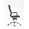 Scaun directorial Halmar Mantus, inaltime reglabila 108-117cm, roti cauciucate, cadru metal, piele, negru