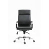 Scaun directorial Halmar Mantus, inaltime reglabila 108-117cm, roti cauciucate, cadru metal, piele, negru