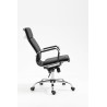 Scaun directorial Halmar Mantus, inaltime reglabila 108-117cm, roti cauciucate, cadru metal, piele, negru