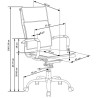 Scaun directorial Halmar Mantus, inaltime reglabila 108-117cm, roti cauciucate, cadru metal, piele, negru