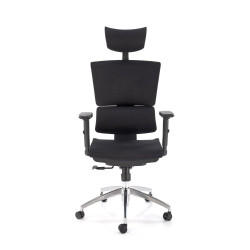 Scaun birou Halmar Marcus, inaltime reglabila 121-140cm, roti cauciucate, cotiere reglabile, textil, negru