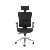 Scaun birou Halmar Marcus, inaltime reglabila 121-140cm, roti cauciucate, cotiere reglabile, textil, negru