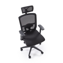 Scaun birou ergonomic Halmar Mason, inaltime reglabila 120-130cm, cotiere reglabile, functie multiblock, plasa/textil, negru