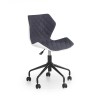 Scaun birou pentru copii Halmar Matrix 3, inaltime reglabila 78-88cm, spatar matlasat, stofa, gri/alb
