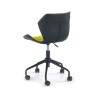 Scaun birou pentru copii Halmar Matrix, inaltime reglabila 78-88cm, spatar matlasat, stofa, verde/negru