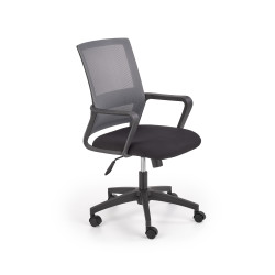 Scaun birou ergonomic Halmar Mauro, inaltime reglabila 91-100cm, tetiera reglabila, plasa/textil, negru