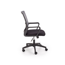 Scaun birou ergonomic Halmar Mauro, inaltime reglabila 91-100cm, tetiera reglabila, plasa/textil, negru