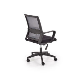 Scaun birou ergonomic Halmar Mauro, inaltime reglabila 91-100cm, tetiera reglabila, plasa/textil, negru