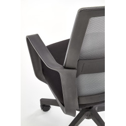 Scaun birou ergonomic Halmar Mauro, inaltime reglabila 91-100cm, tetiera reglabila, plasa/textil, negru