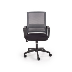 Scaun birou ergonomic Halmar Mauro, inaltime reglabila 91-100cm, tetiera reglabila, plasa/textil, negru