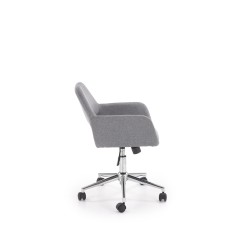 Scaun birou Halmar Morel, inaltime reglabila 75-84cm, stil scandinav, functie blocare, functie balansare, textil, gri