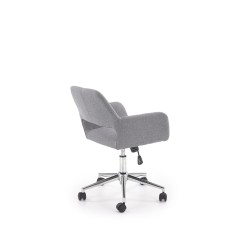 Scaun birou Halmar Morel, inaltime reglabila 75-84cm, stil scandinav, functie blocare, functie balansare, textil, gri