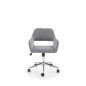 Scaun de birou scandinav, inaltime reglabila 75-84 cm, baza metal, functie blocare si balansare, tapiterie textila gri Scaun de birou scandinav, inaltime reglabila 75-84 cm, baza metal, functie blocare si balansare, tapiterie textila gri