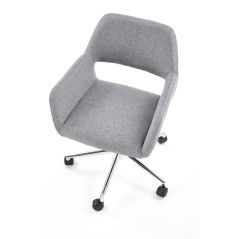 Scaun birou Halmar Morel, inaltime reglabila 75-84cm, stil scandinav, functie blocare, functie balansare, textil, gri
