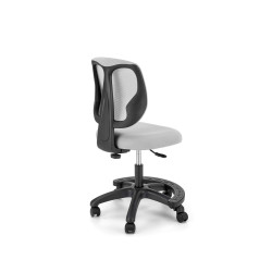 Scaun birou pentru copii Halmar Nani, inaltime reglabila 85-95cm, stil scandinav, plasa/textil, gri