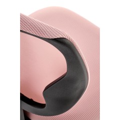 Scaun birou pentru copii Halmar Nani, inaltime reglabila 85-95cm, stil scandinav, plasa/textil, roz