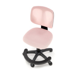 Scaun birou pentru copii Halmar Nani, inaltime reglabila 85-95cm, stil scandinav, plasa/textil, roz