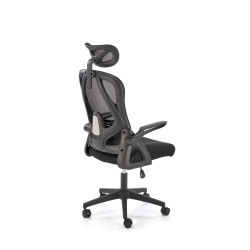 Scaun birou ergonomic Halmar Negro, inaltime reglabila 123-130cm, cotiere reglabile, tetiera reglabila, plasa/textil, negru