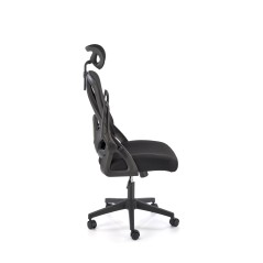 Scaun birou ergonomic Halmar Negro, inaltime reglabila 123-130cm, cotiere reglabile, tetiera reglabila, plasa/textil, negru