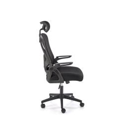 Scaun birou ergonomic Halmar Negro, inaltime reglabila 123-130cm, cotiere reglabile, tetiera reglabila, plasa/textil, negru