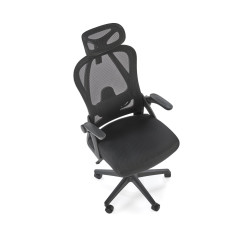 Scaun birou ergonomic Halmar Negro, inaltime reglabila 123-130cm, cotiere reglabile, tetiera reglabila, plasa/textil, negru
