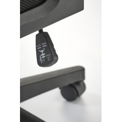 Scaun birou ergonomic Halmar Negro, inaltime reglabila 123-130cm, cotiere reglabile, tetiera reglabila, plasa/textil, negru