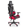Scaun gaming Halmar Nitro, inaltime reglabila 130-137cm, cotiere reglabile, textil, negru/rosu